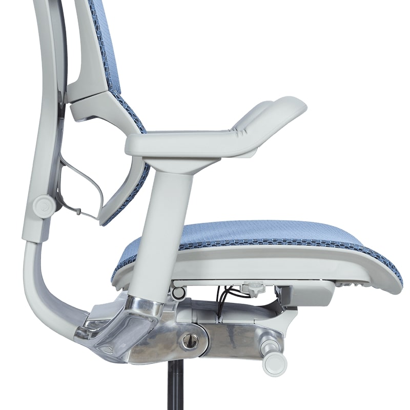 Ергономичен офис стол IOO Elite 2 сива рамка-син